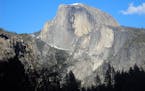 Half Dome, the iconic granite peak in Yosemite National Park in California.