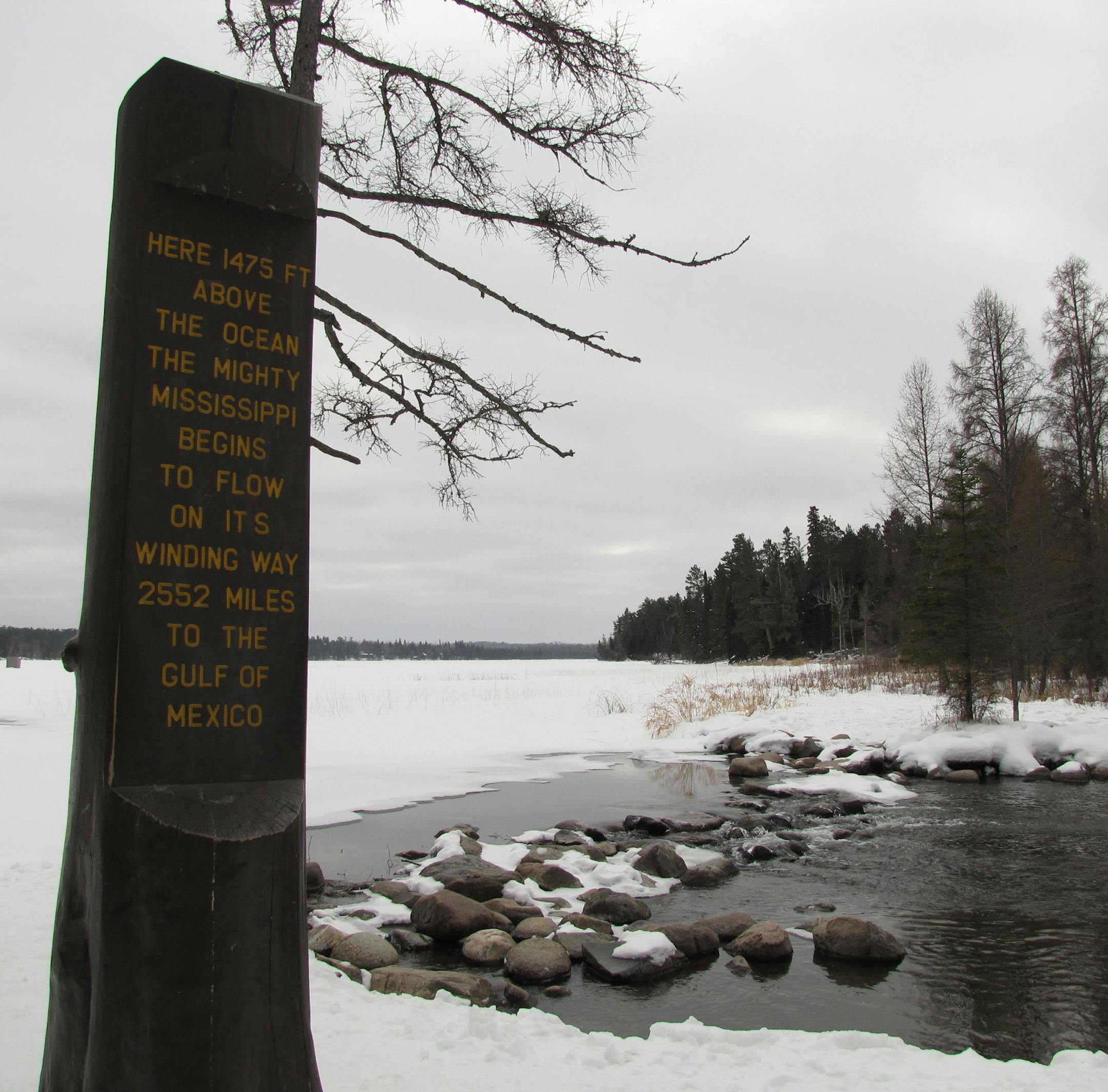 Photo by Lisa Meyers McClintick. Itasca State Park, Mississippi headwaters in winter.