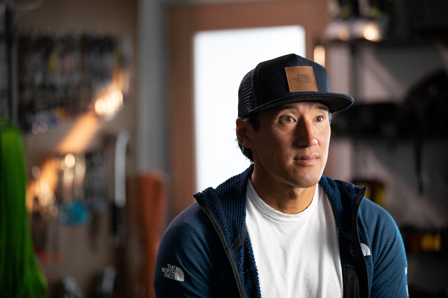 Filmmaker and climber Jimmy Chin is interviewed in Los Angeles, CA. (photo credit: National Geographic/Teague Wasserman)