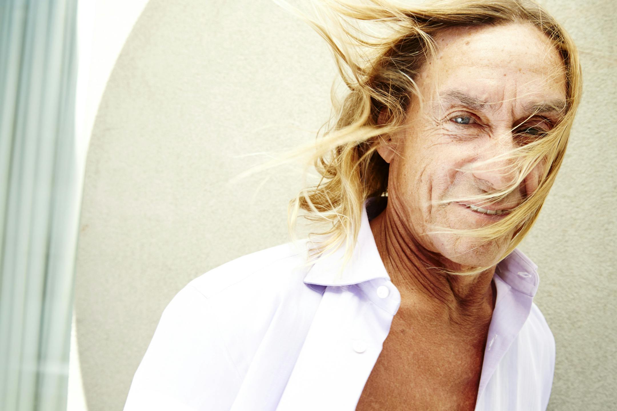 This May 1, 2013 photo shows Iggy Pop, of Iggy & The Stooges, posing for a portrait to promote his new studio album, "Ready To Die," in New York. Born in relative obscurity at their start 40 years ago, the band continues to get more and more popular with age. (Photo by Dan Hallman/Invision/AP) ORG XMIT: MIN2013050612162932