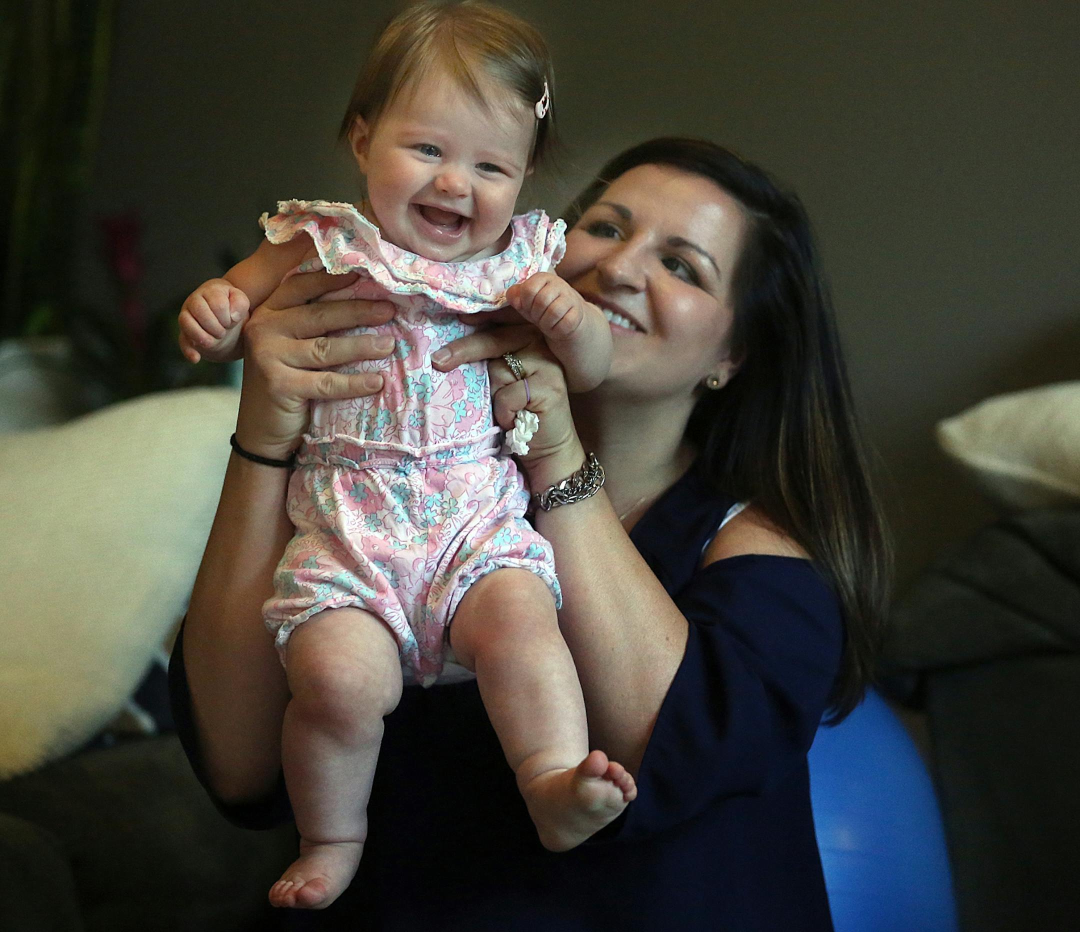 Gina Duchene played with her daughter, Ellie, 18 months.