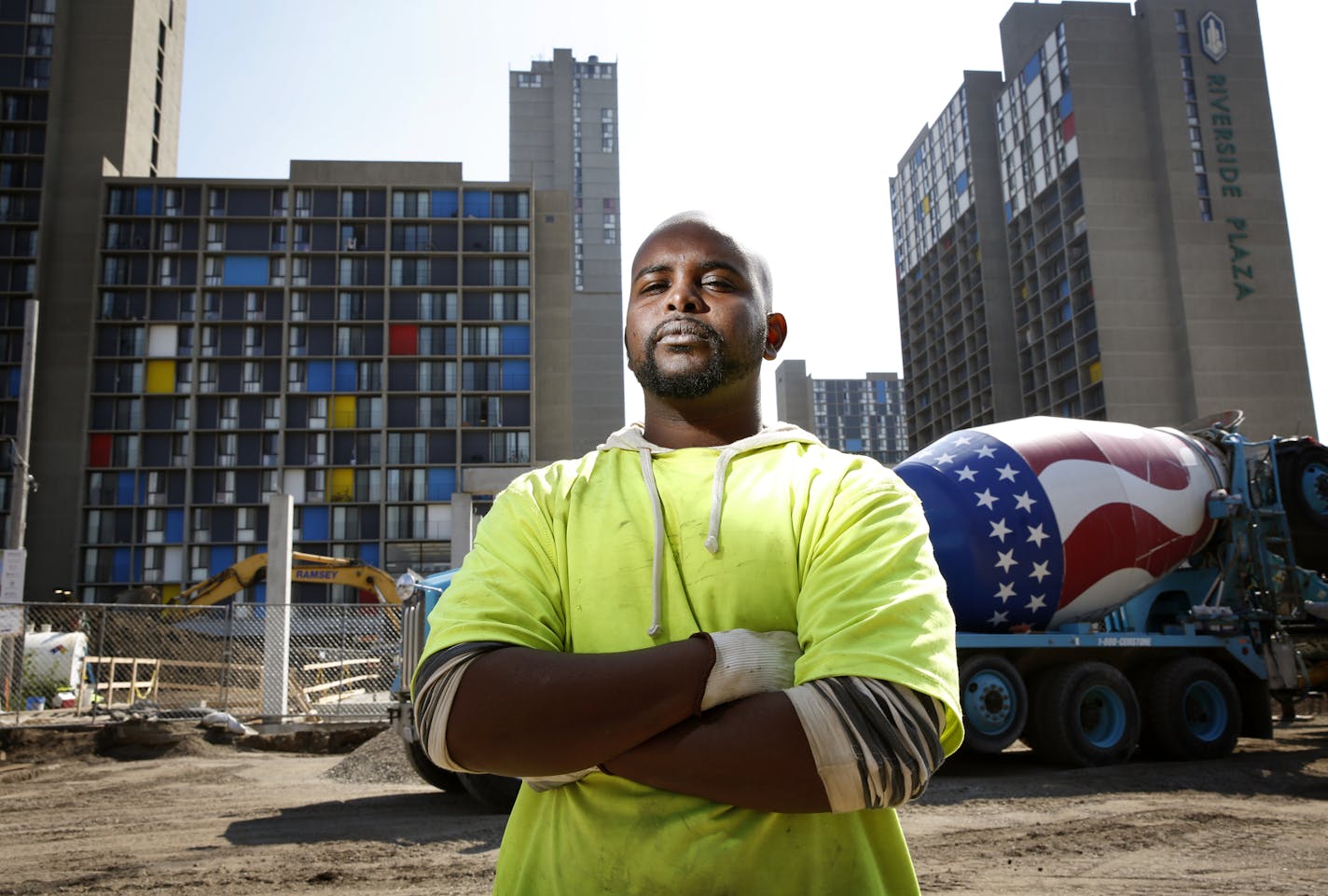 Seleban Salah, a local construction worker and Somali-American living in Minneapolis, knows two young Somali-American men who have been recruited by terrorist organizations while living in Minneapolis and who have died fighting wars overseas. ] LEILA NAVIDI leila.navidi@startribune.com / Thursday, September 18, 2014