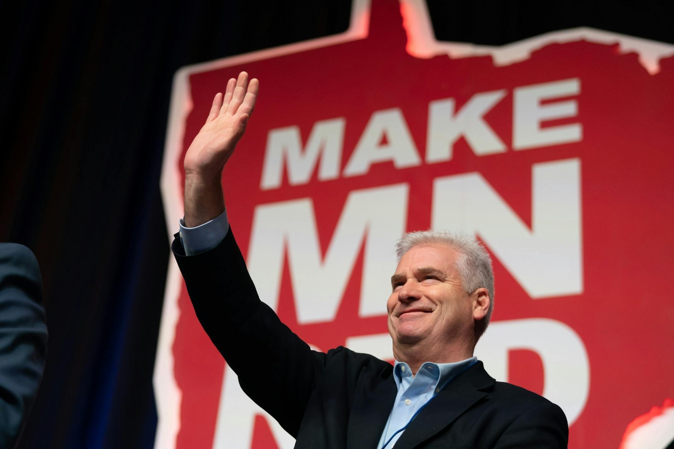 Republican U.S. Rep. Tom Emmer spoke at the second day of the Republican state convention in Duluth.