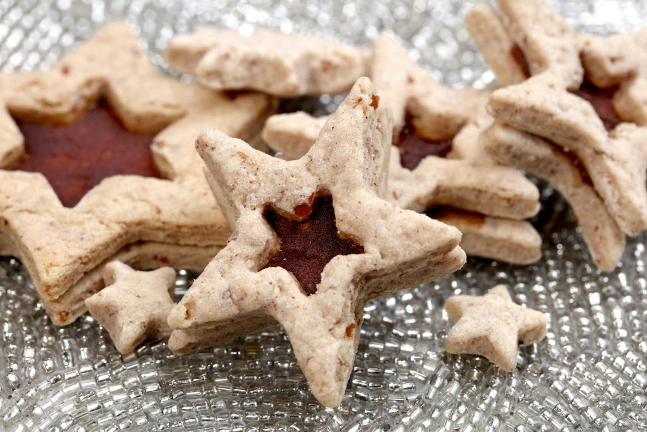 Apple Cardamom Pecan Star Cookies.