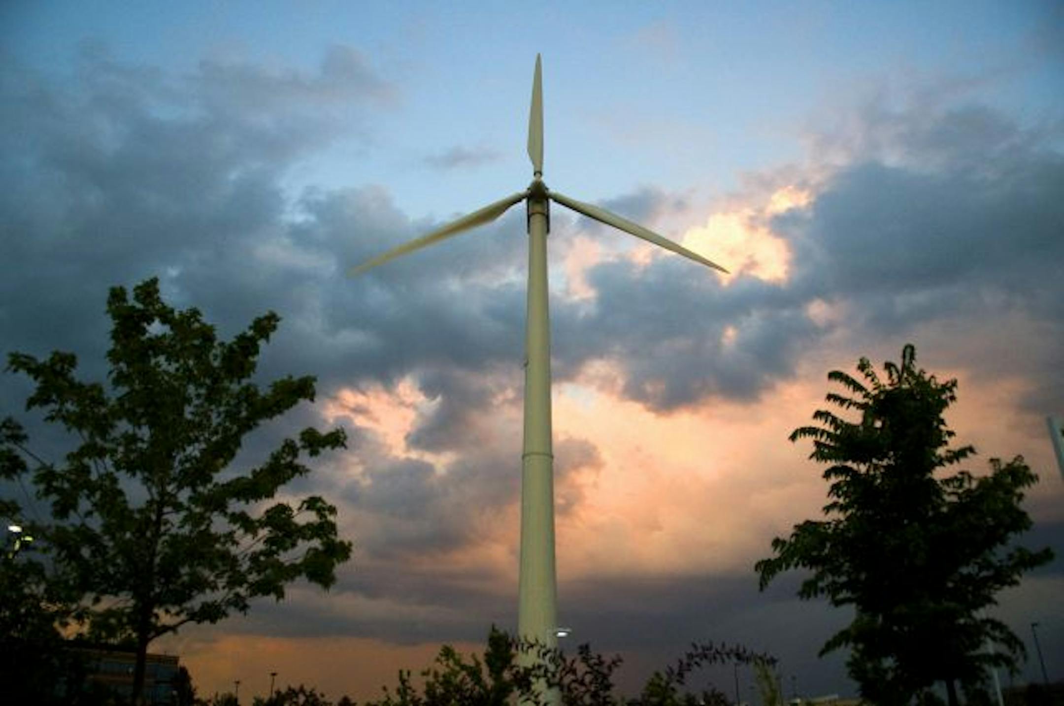 This wind turbine located on the property of Great River Energy in Maple Grove stands 166-feet high and is used as a navigation tool by the locals. It can generate enough energy to power 75 homes during a high-demand period.