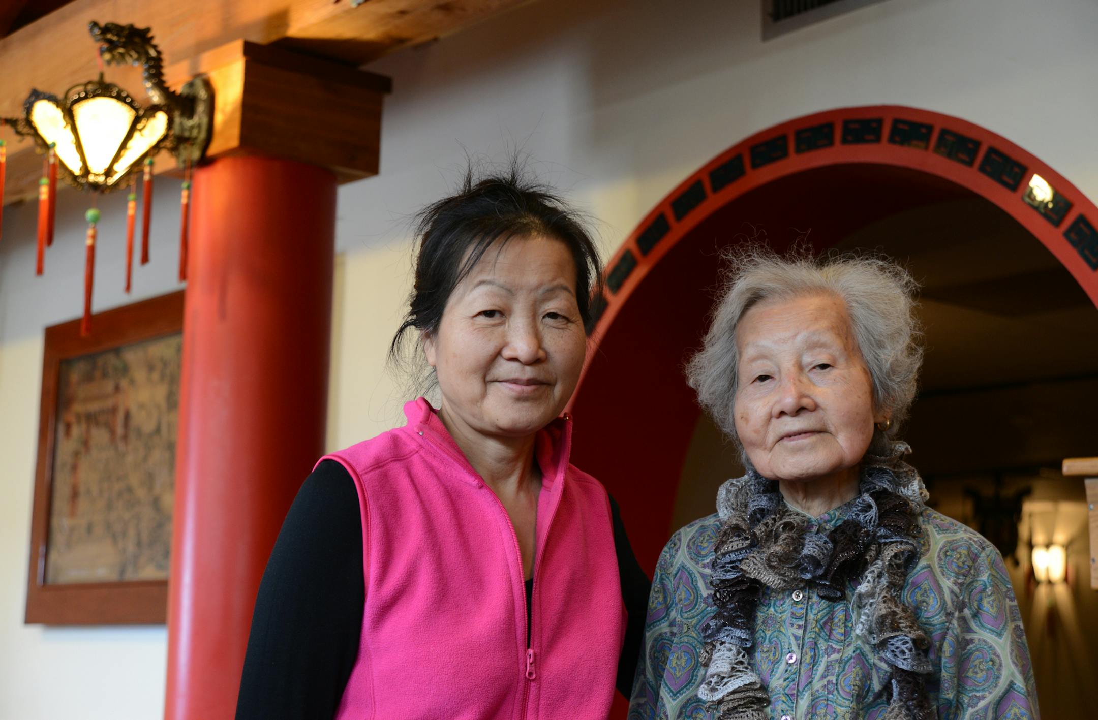 The Dragon House Restuarant is a fixture on Central Ave in Columbia Heights, Maggie Taylor and 93 year old Fee Kon Kwong have been serving customers for many years ] Ethnic restaurants and grocery stores line Central Avenue in Columbia Heights, drawing community members and commuters alike to sample different cultures' cuisines. Richard.Sennott@startribune.com Richard Sennott/Star Tribune Columbia Heights , Minn. Tuesday 3/11/2014) ** (cq)