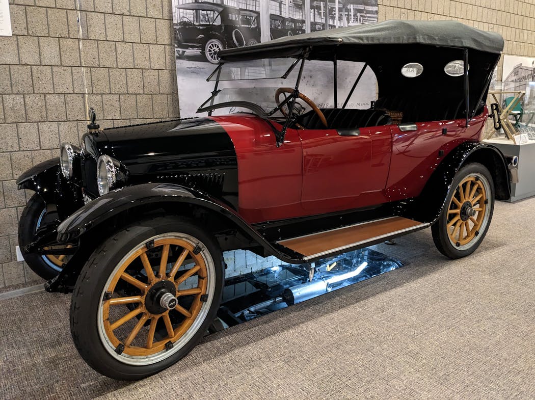 A Pan Motor Co. car on display at Stearns History Museum.