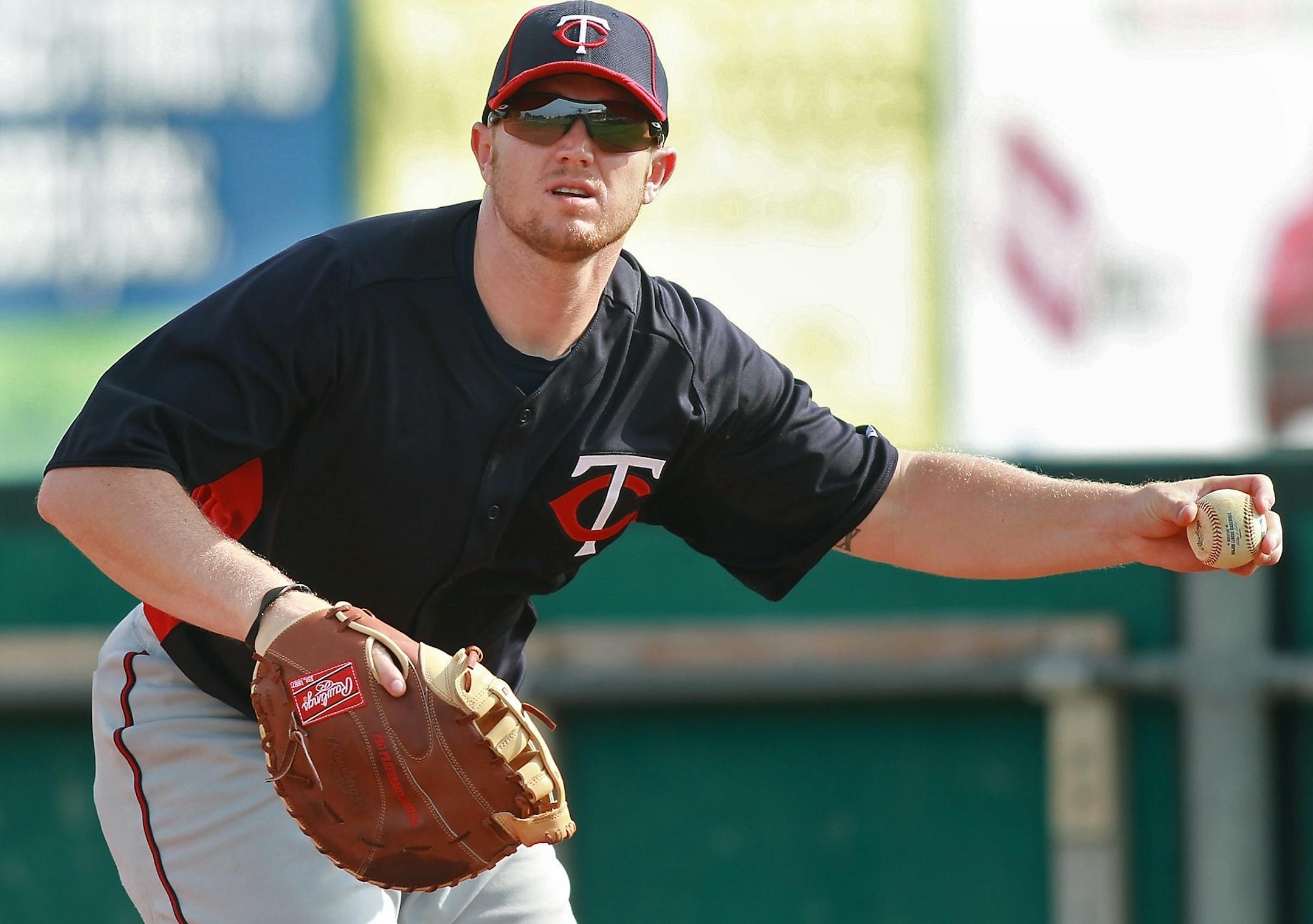 Chris Parmelee played only at first base with the Twins last season, but in the minors he has 323 games at first and 282 in right.