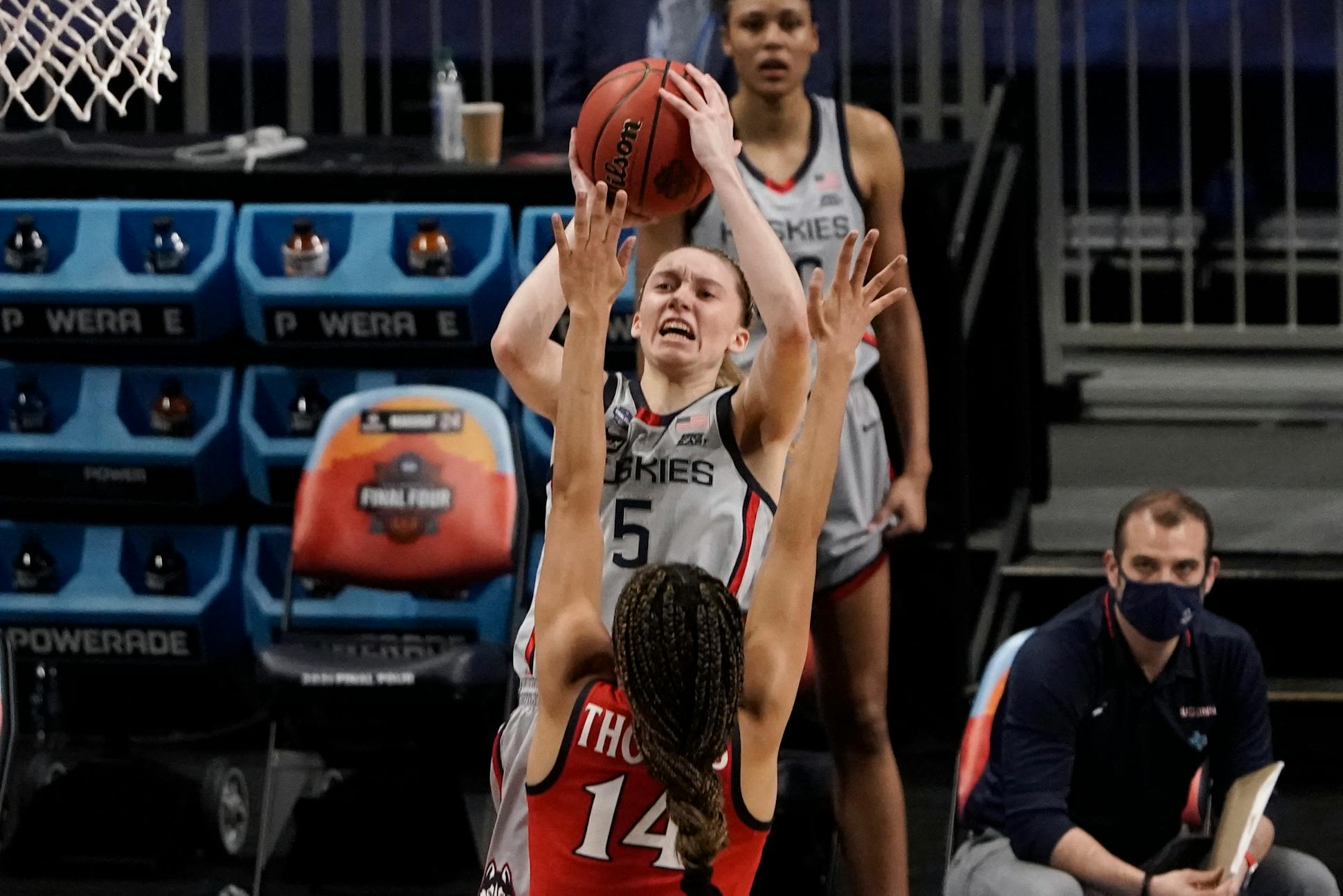 Paige Bueckers and UConn faced Arizona in the Final Four last year in San Antonio. 