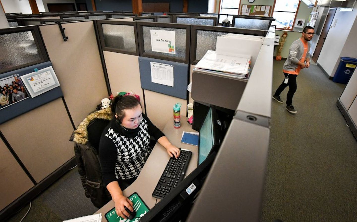 Mai Ge Xiong handled calls to the MNsure call center in St. Paul.