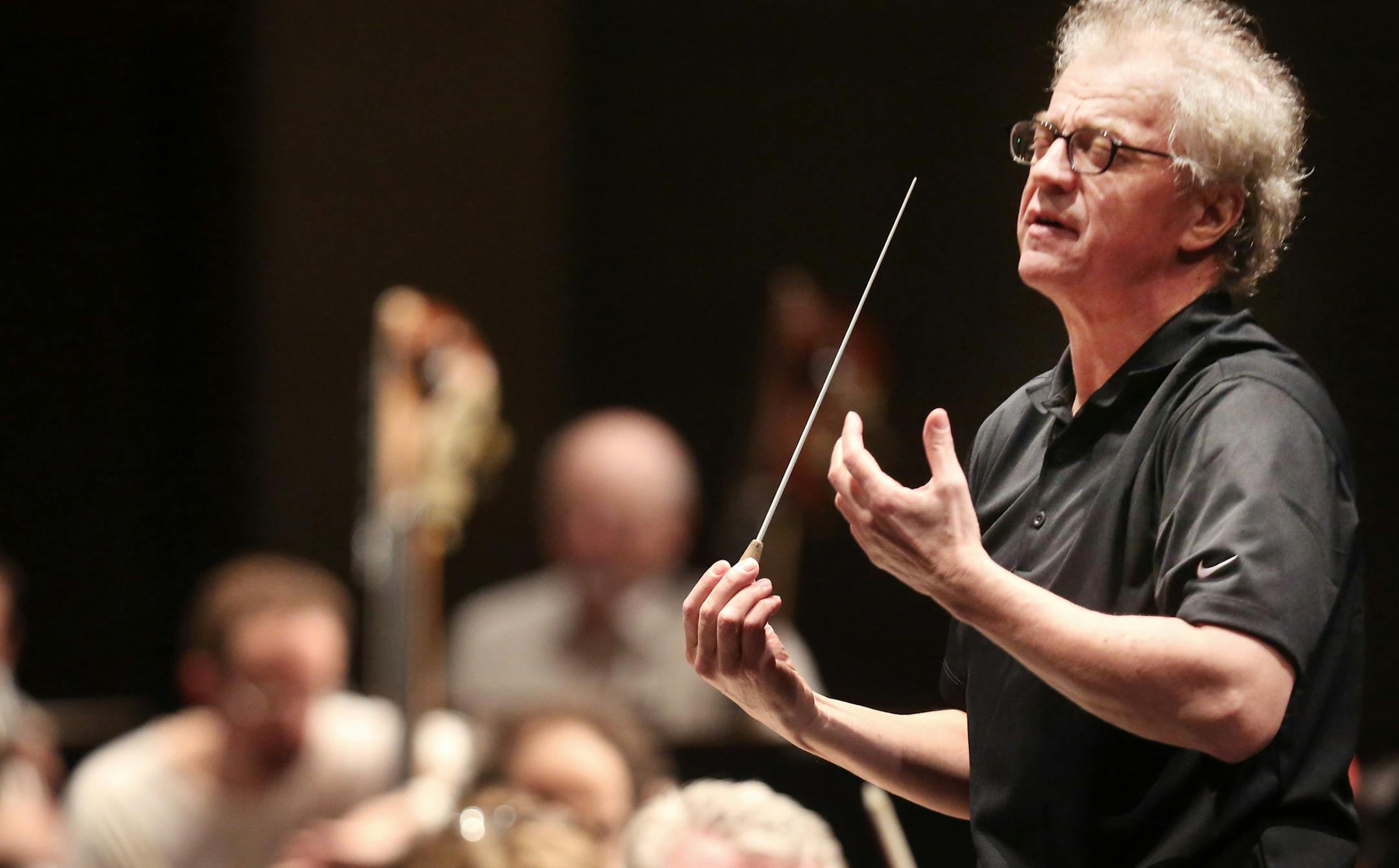 Returning conductor Osmo Vanska rehearsed with the Minnesota Orchestra at Northrop Auditorium on the University of Minnesota campus Wednesday April 30, 2014 in Minneapolis, MN. ] Jerry Holt Jerry.holt@startribune.com