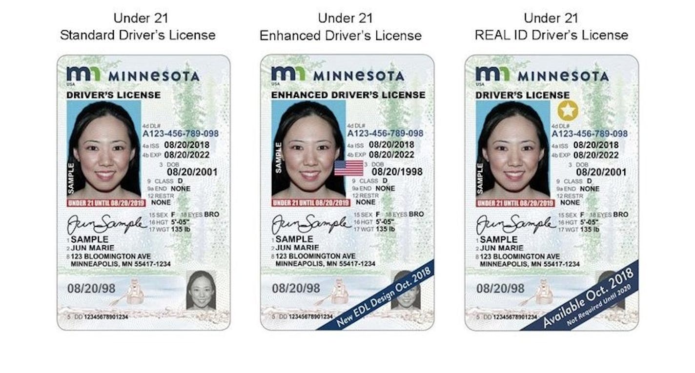 Licenses for Minnesota drivers under age 21 will be oriented vertically.