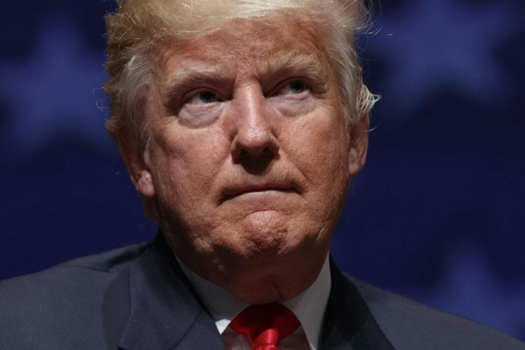 Republican presidential candidate Donald Trump pauses during a town hall, Tuesday, Sept. 6, 2016, in Virginia Beach, Va.