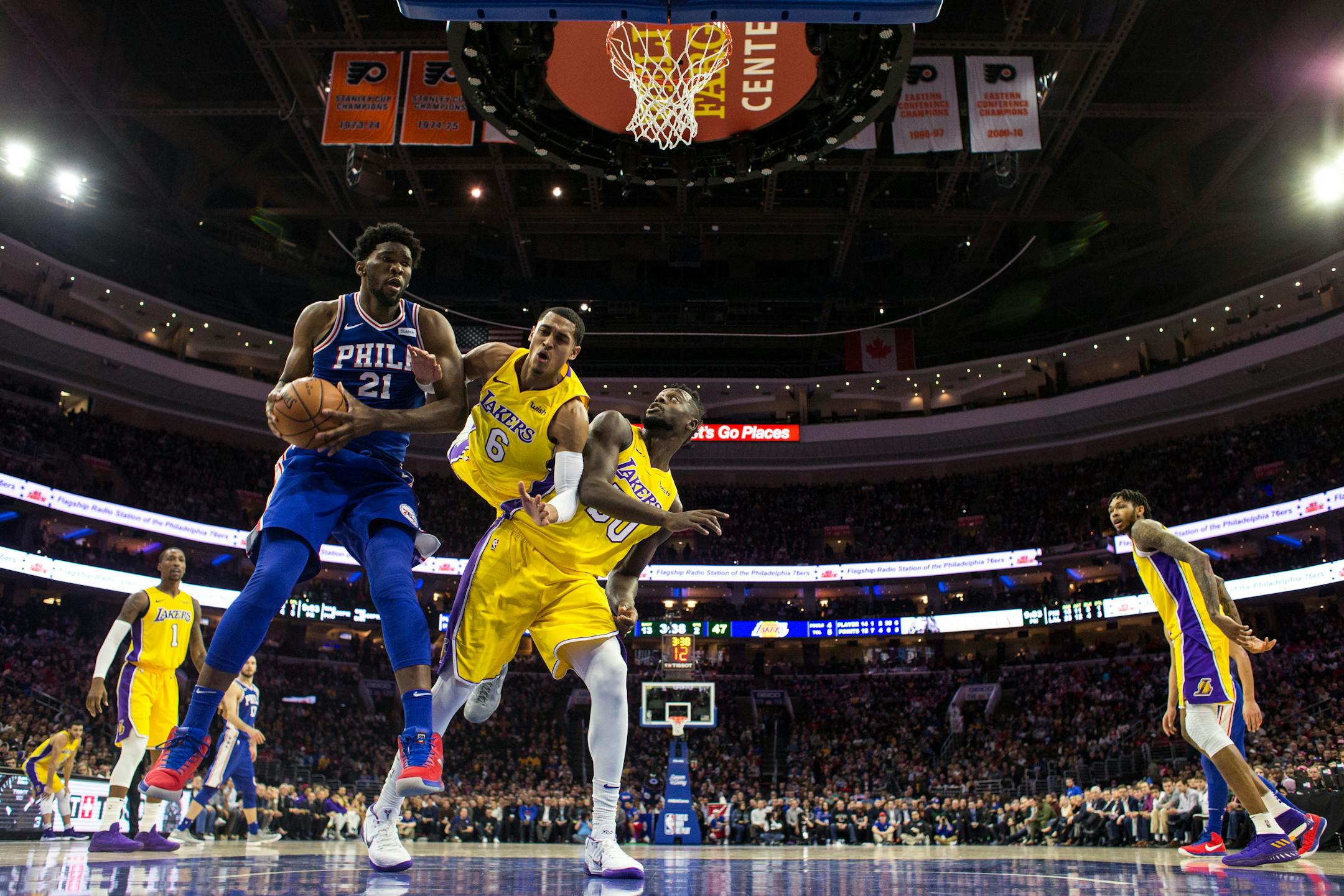The franchise: 76ers center Joel Embiid (21) averages 23.5 points, 11.1 rebounds and 2.0 blocks per game.
