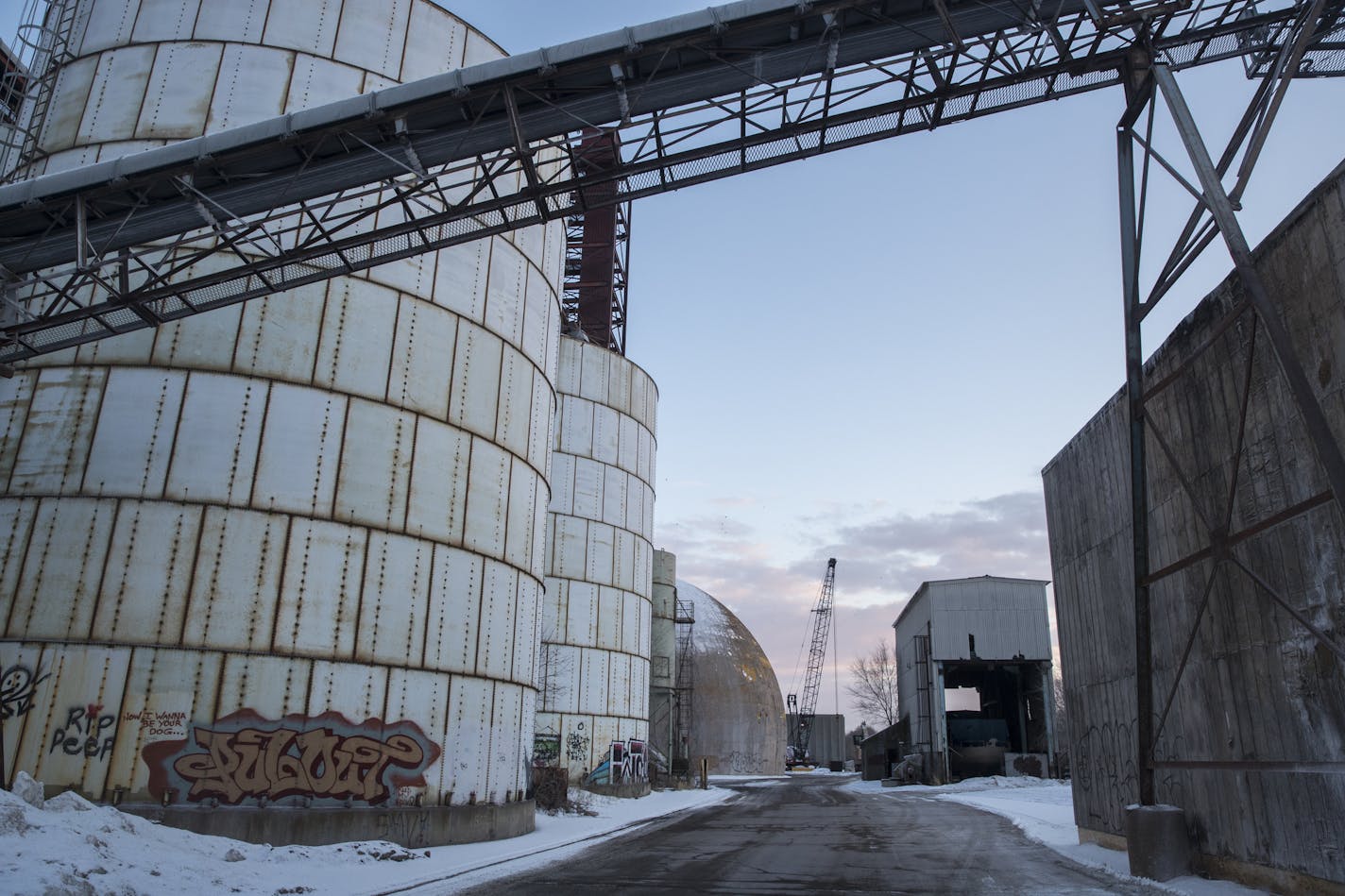 The Upper Harbor Terminal photographed on Wednesday, January 31, 2018, in Minneapolis, Minn. The new council member in the Fourth Ward Phillipe Cunningham hopes to redevelop this area into a mix of housing, office space, retail, parkland and an amphitheater in his first term. ] RENEE JONES SCHNEIDER &#x2022; renee.jones@startribune.com