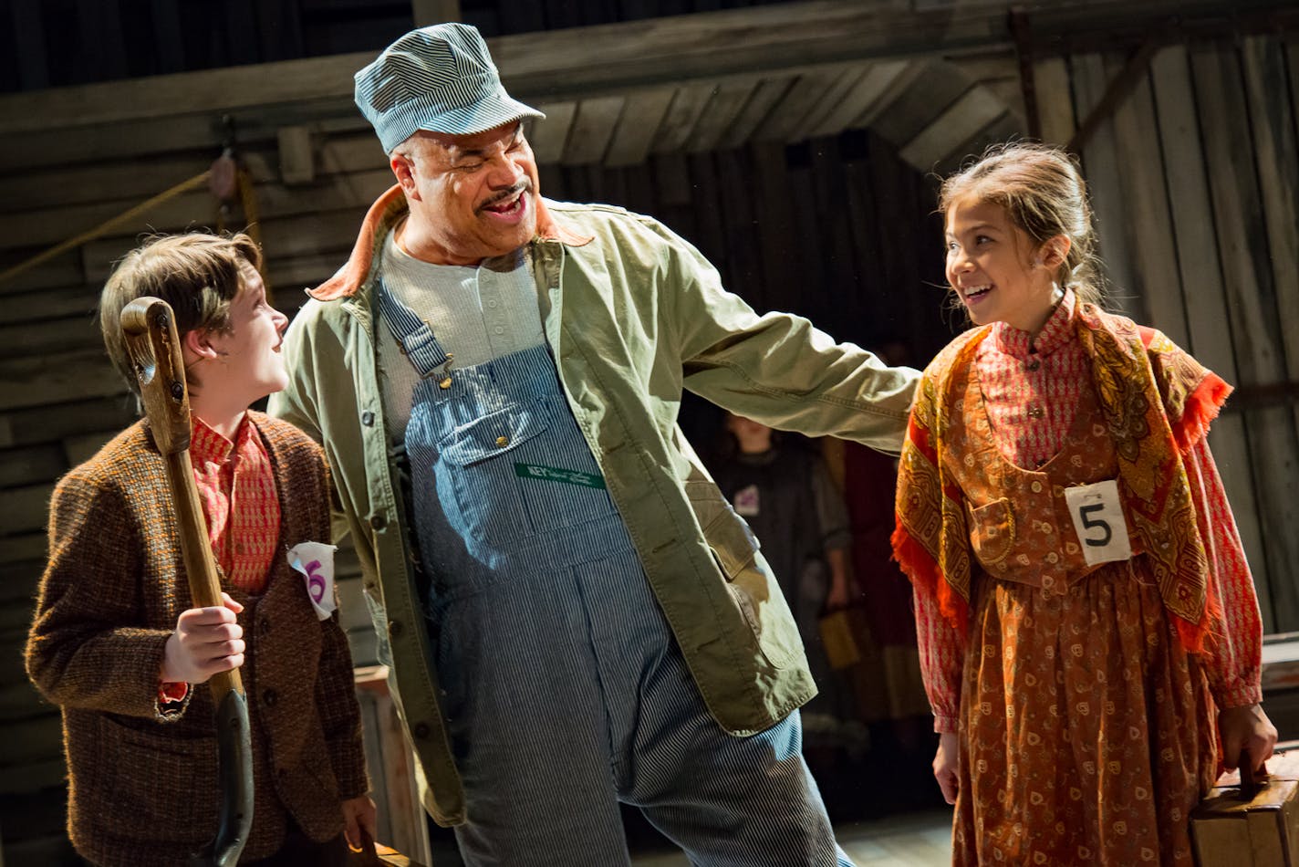 T. Mychael Rambo, center, with Peder Lindell and Maia Hernandez in "Orphan Train."