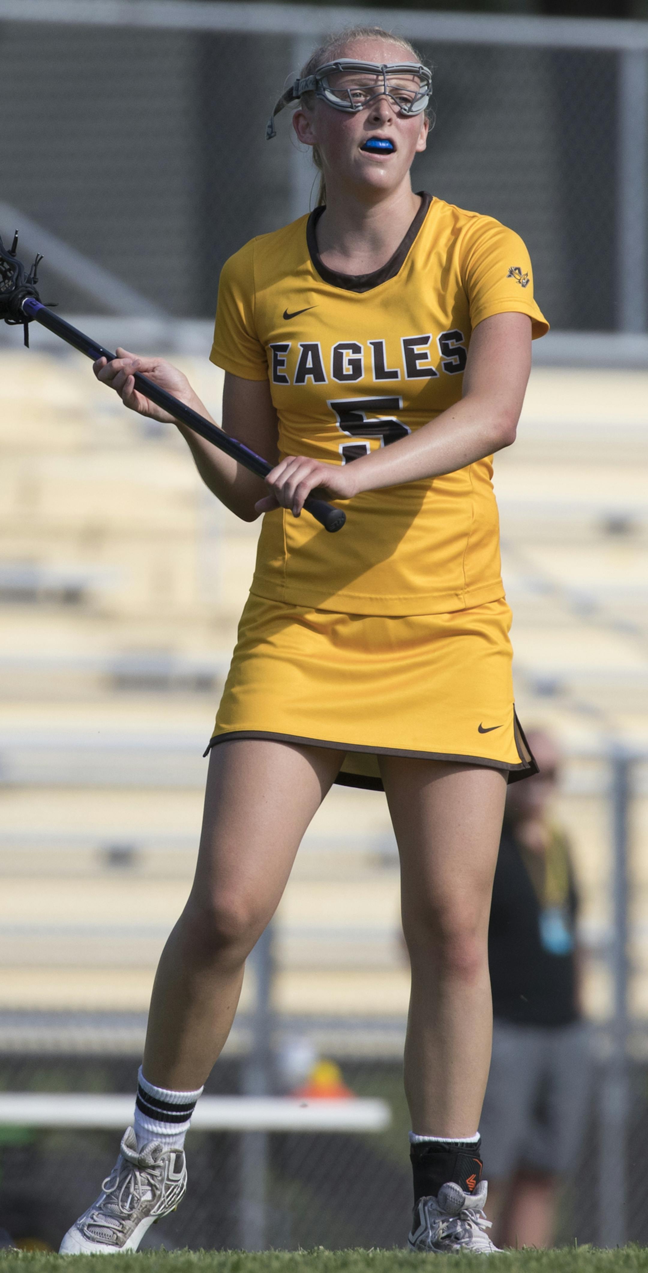 Apple Valley's girls lacrosse player Molly Moynihan during a game against Bloomington Kennedy High School on June 1, 2018, in Apple Valley, Minn. Apple Valley won 20-0. ] RENEE JONES SCHNEIDER &#x2022; renee.jones@startribune.com