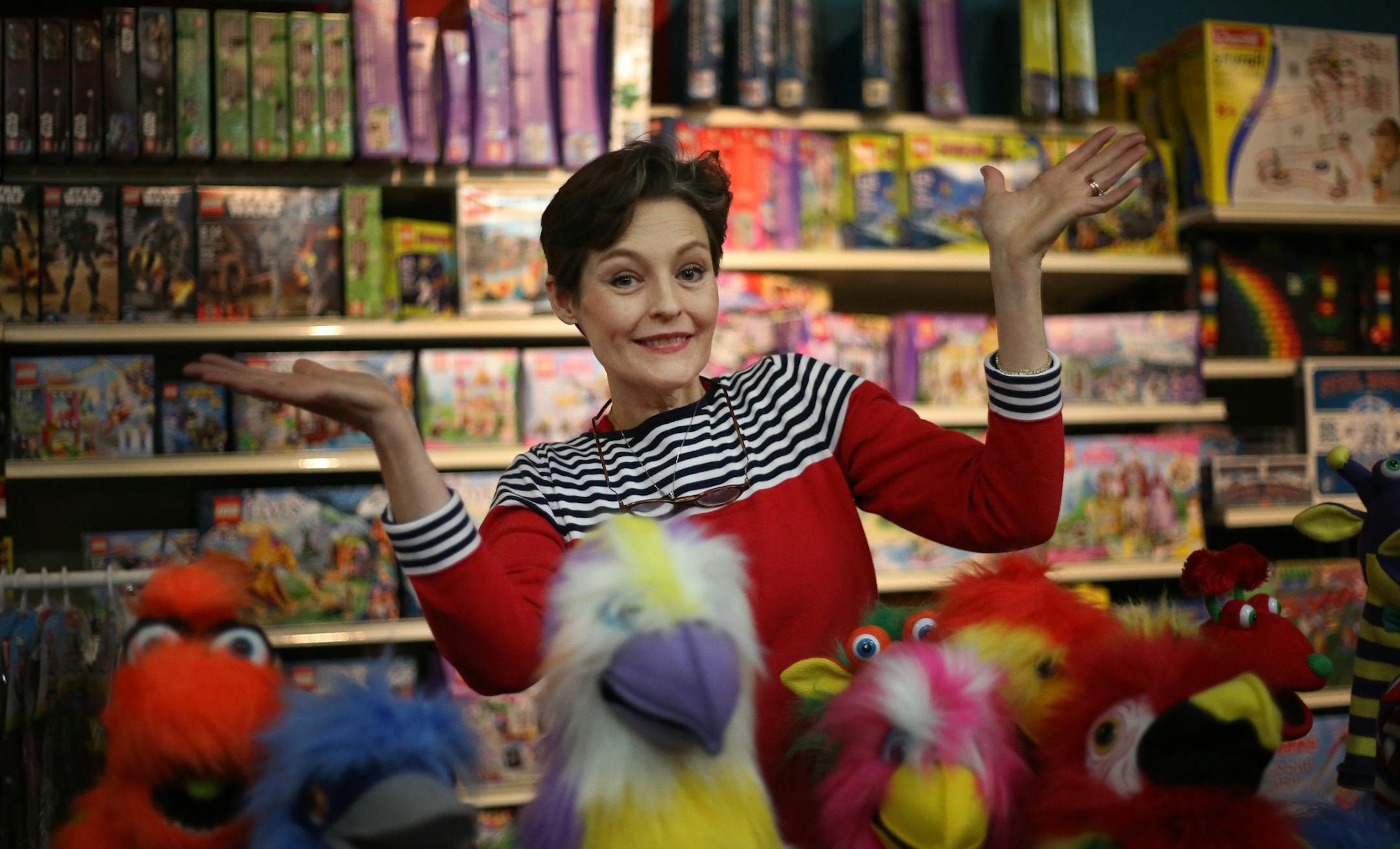 Flying Circus Toys owner Jessica Persons is hoping for a big holiday season at her shop at Albertville Outlet Center. ] Shari L. Gross / sgross@startribune.com