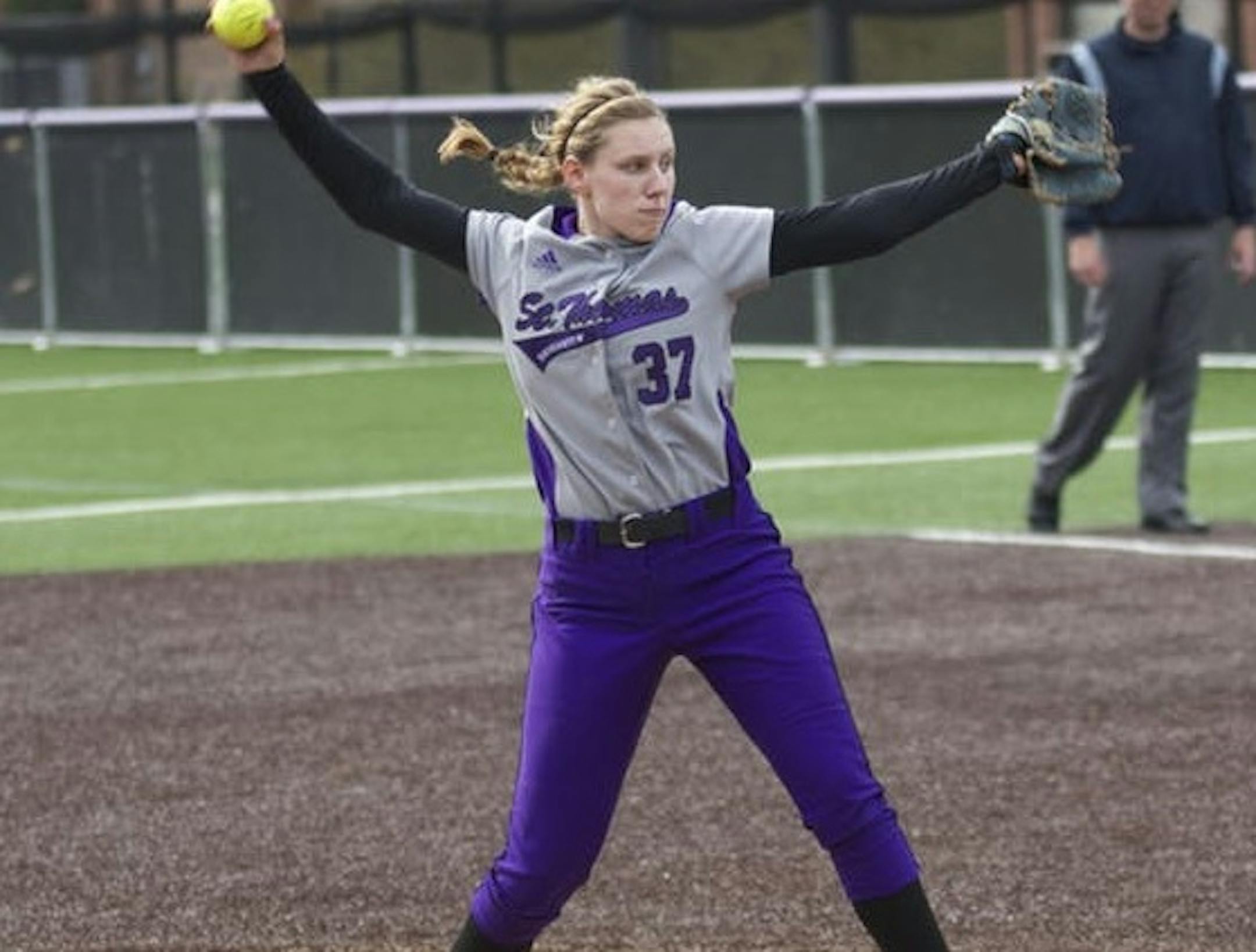 A concussion cost Kierstin Anderson-Glass two years of competition, but now the pitching ace is back leading St. Thomas into the Division III World Series.