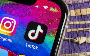 The TikTok app on a phone.