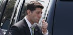 House Speaker Paul Ryan of Wis. leaves the White House in Washington, Friday, March 24, 2017, after meeting with President Donald Trump. (AP Photo/Eva
