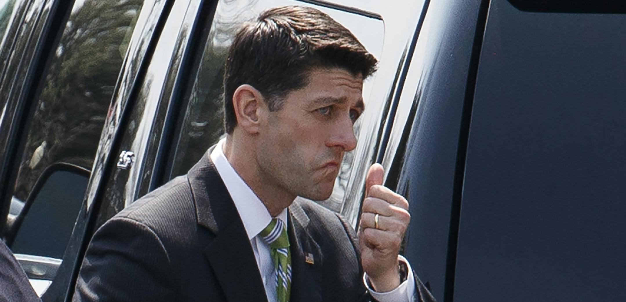 House Speaker Paul Ryan of Wis. leaves the White House in Washington, Friday, March 24, 2017, after meeting with President Donald Trump. (AP Photo/Evan Vucci)
