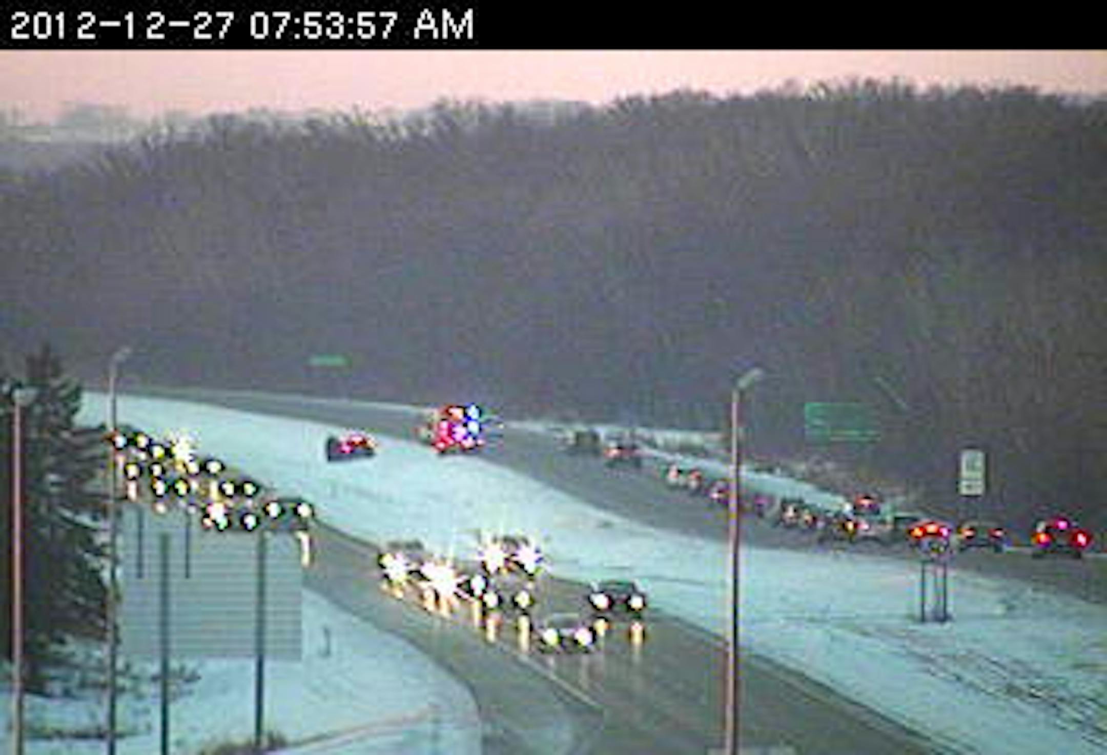 Emergency situation on southbound 35 at 210th St. in Lakeville.
