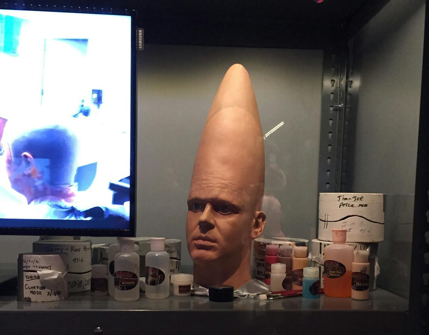 See how the makeup artists create the coneheads at "Saturday Night Live: The Exhibition." (Nicole Villalpando/Austin American-Statesman/TNS)