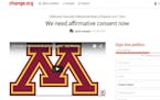 A student-driven online petition has garnered more than 1,600 signatures pressing for an affirmative consent policy to be in place at the University o