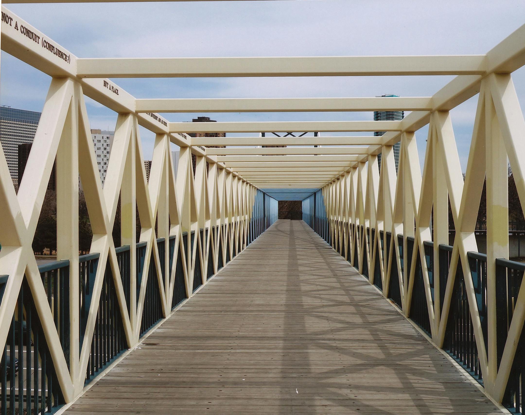 Loren Rodvold, Eden Prairie
Walker Sculpture Garden. It shows the bridge looking across to the east across Lyndale and Hwy to the other side of that thoroughfare.