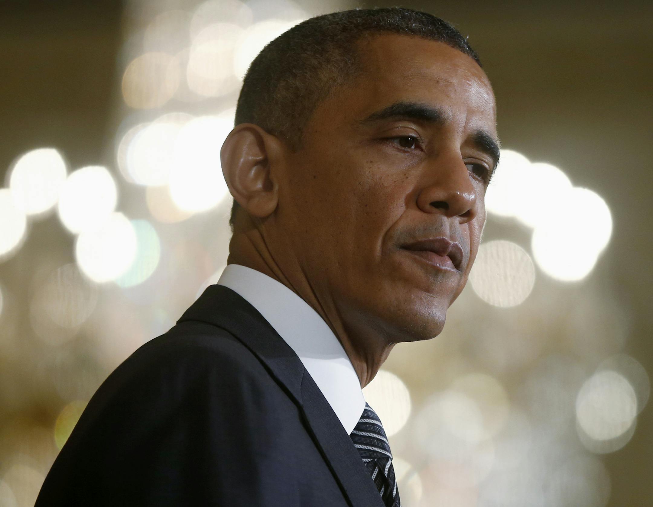 Oct. 24, 2013: President Barack Obama in the East Room of the White House in Washington.