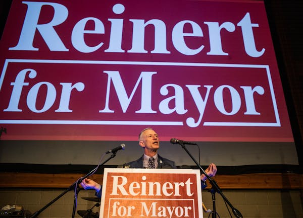 Mayoral candidate Roger Reinert thanked his supporters in his victory speech at his election party at Clyde Iron Works in Duluth on Nov. 7.
