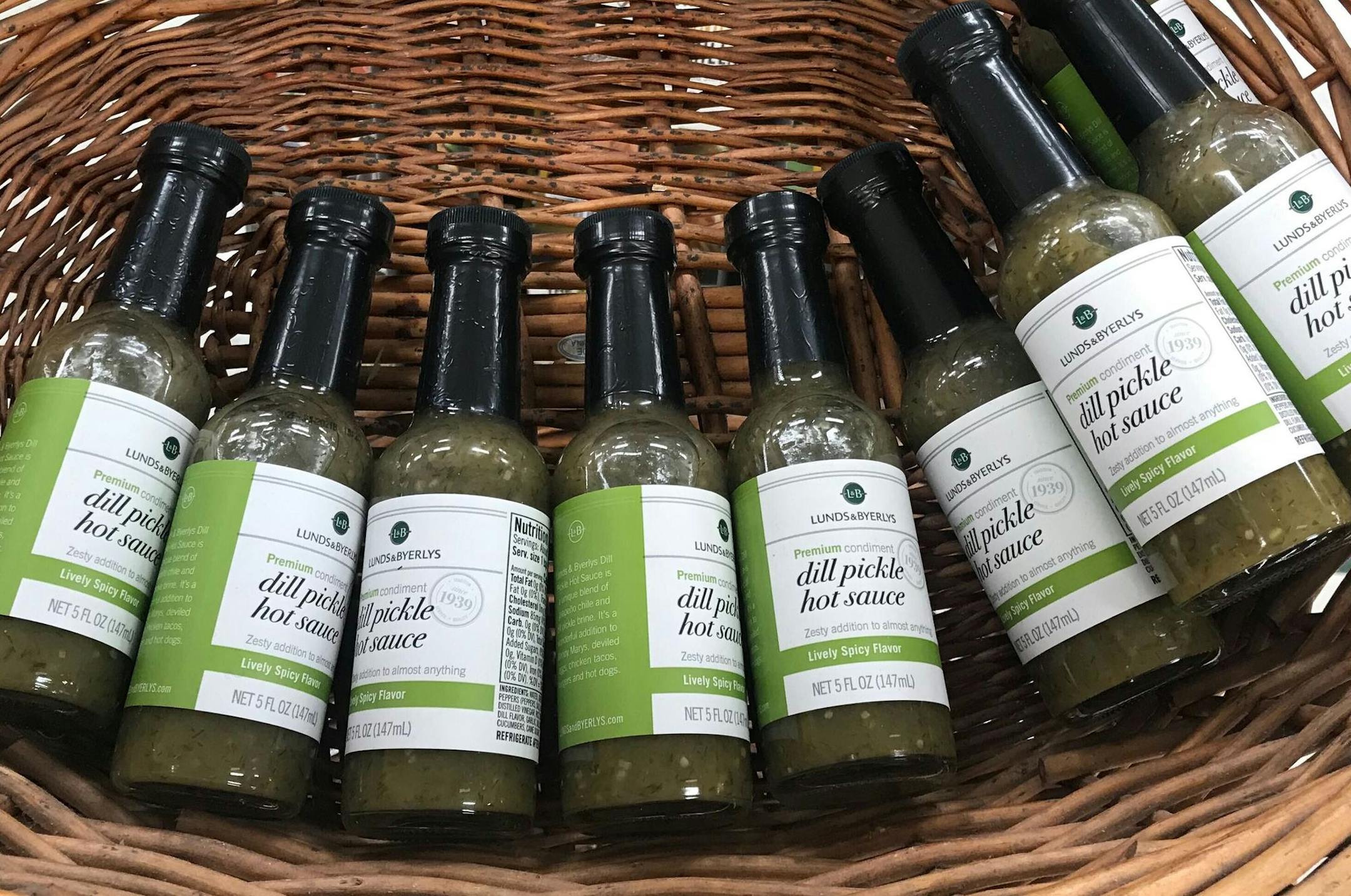 Dill pickle hot sauce from Lunds & Byerlys.