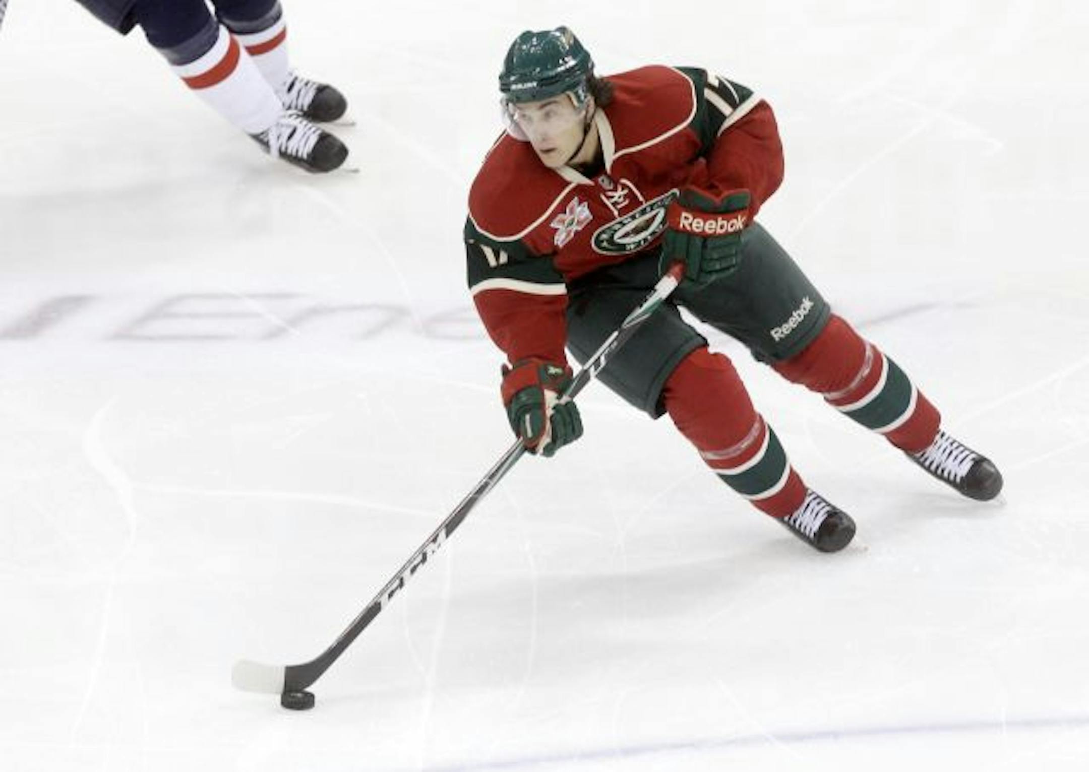 Minnesota Wild's Casey Wellman in an NHL hockey game Thursday, Oct. 28, 2010 in St. Paul, Minnesota.