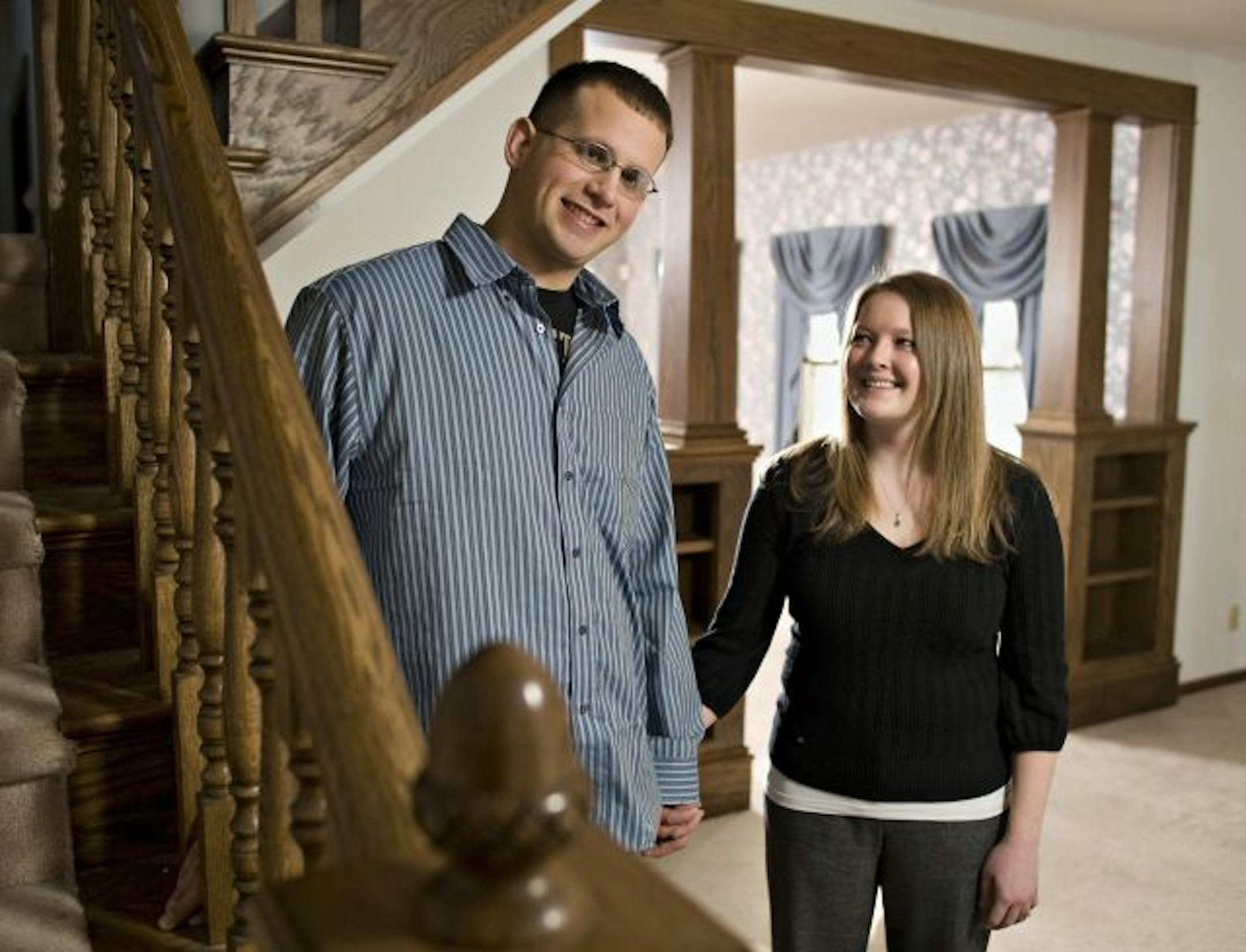 Rachel Harvey and Jeff Bokelmann knew this old 1919 two-story was the house for them when they went inside and saw the beautiful pristine woodwork and all the character and charm.