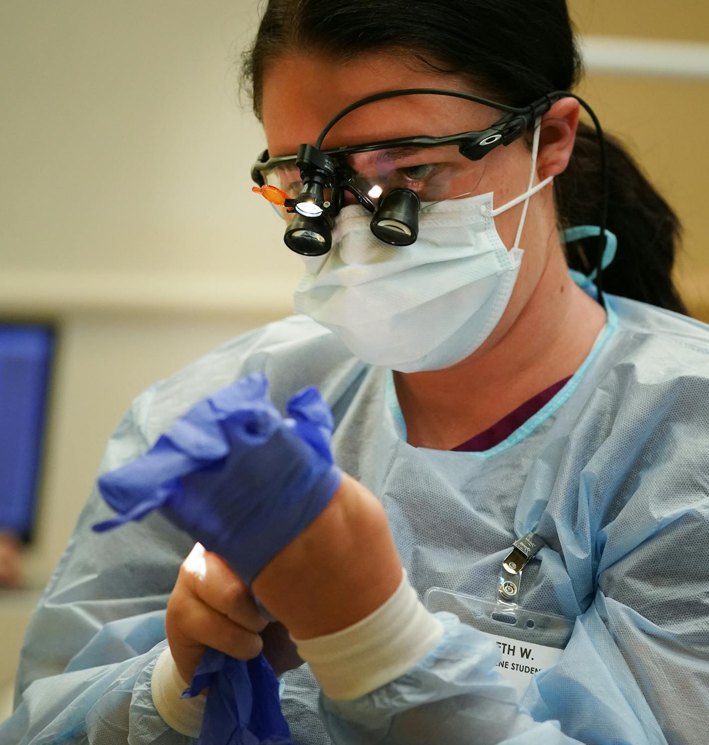 Second year dental student Elizabeth Wilder worked on a patient inside Community Dental Care in Maplewood. The two students were part of a group of 35 who continued their education and training through Century College after the abrupt closing of Argosy University. ] Shari L. Gross &#x2022; shari.gross@startribune.com After Argosy University closed abruptly in March, other colleges and universities in the area took in groups of students and allowed them to finish their educations. Former Argosy d