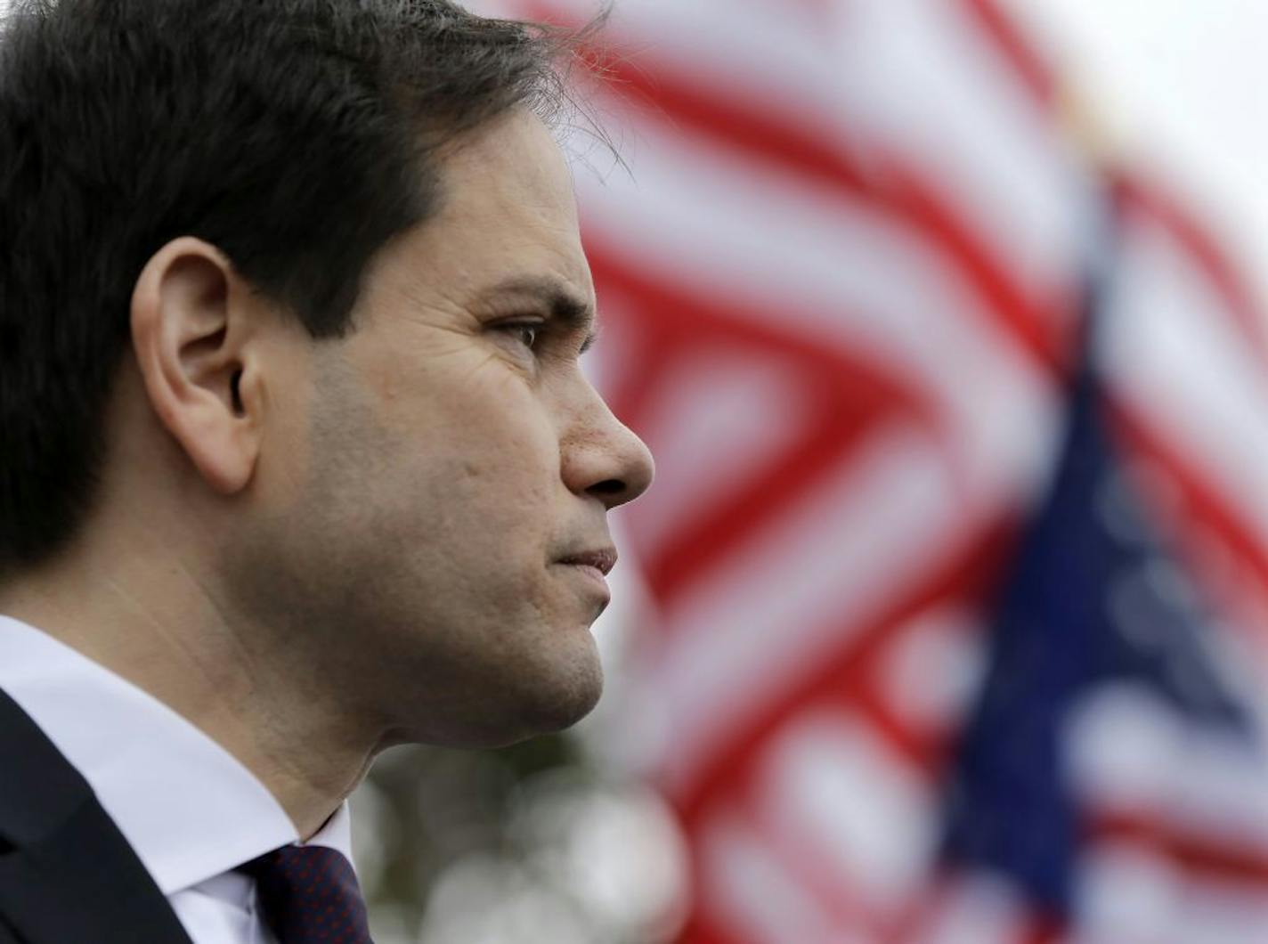 Republican presidential candidate Sen. Marco Rubio, R-Fla, speaks at a rally Sunday, Feb. 21, 2016, in Franklin, Tenn.