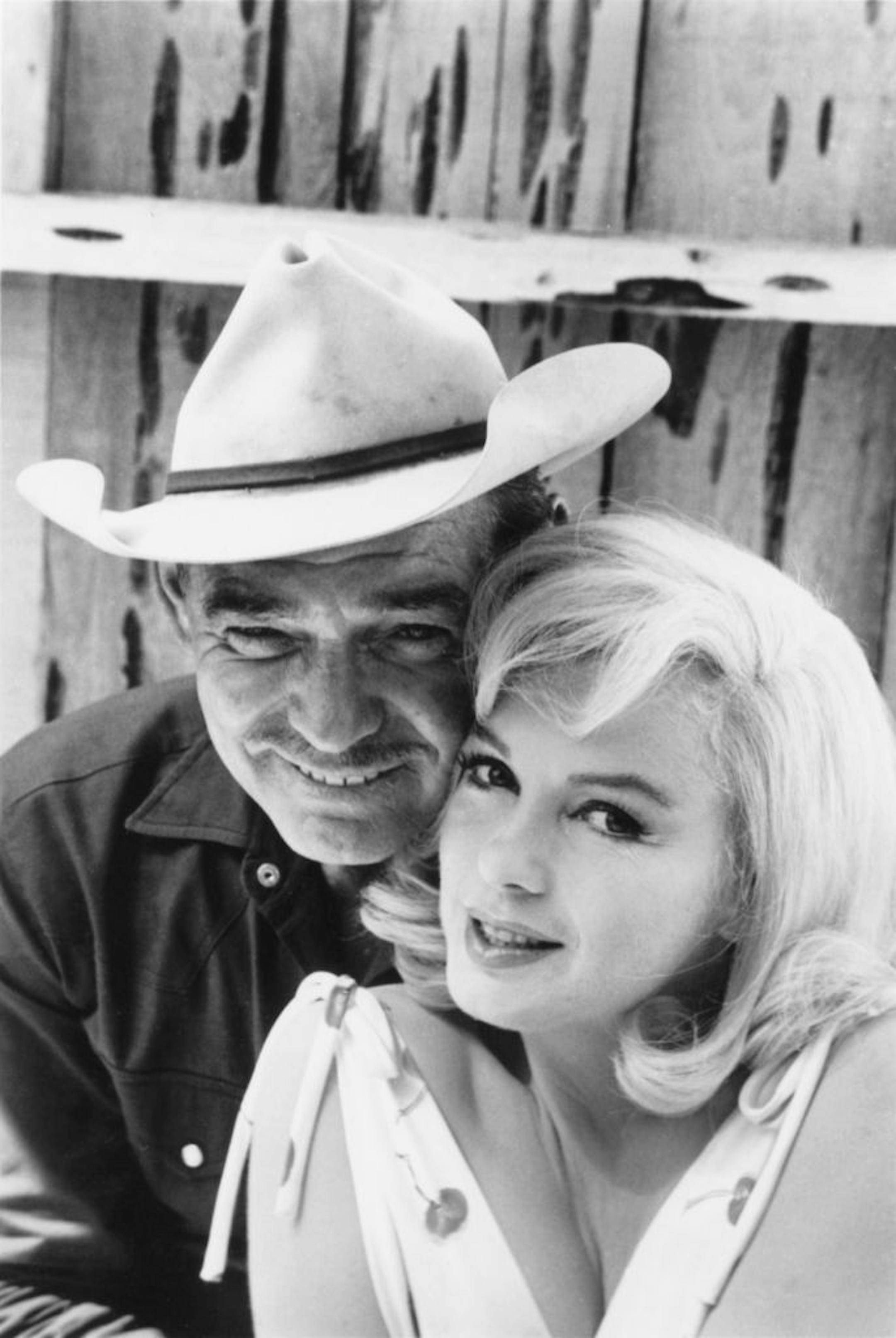 Clark Gable (at left) and Marilyn Monroe (right) are among several stars in the 1961 movie "The Misfits." Photo by Elliott Erwitt for Magnum Photos, and courtesy of PBS Television and Thirteen WNET New York.