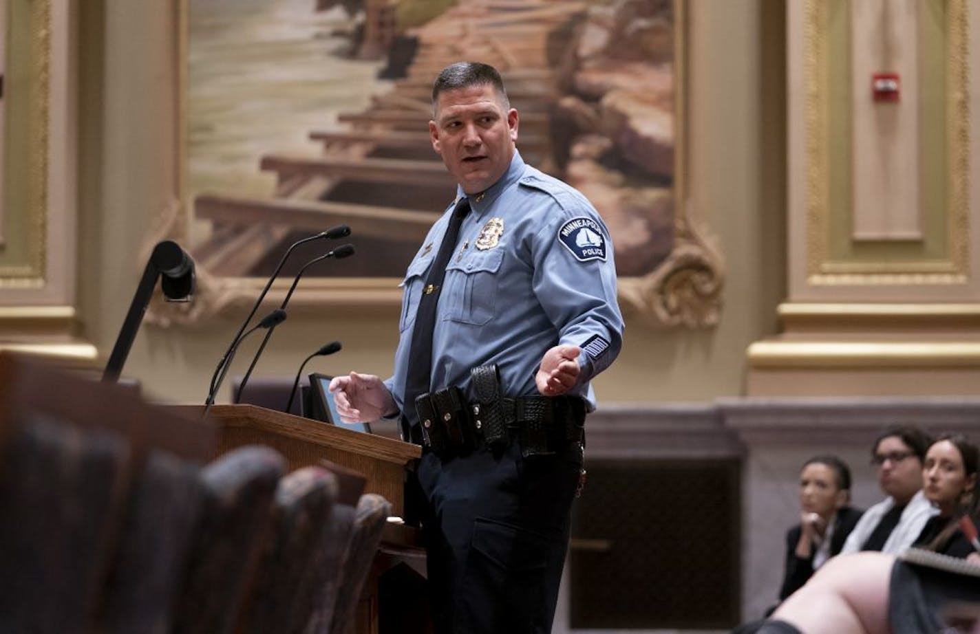 Deputy Chief of Investigations Erick Fors spoke on the Minneapolis Police Department's new policy on how to handle sexual assault complaints at City Hall in Minneapolis, Minn., on Wednesday, April 17, 2019.