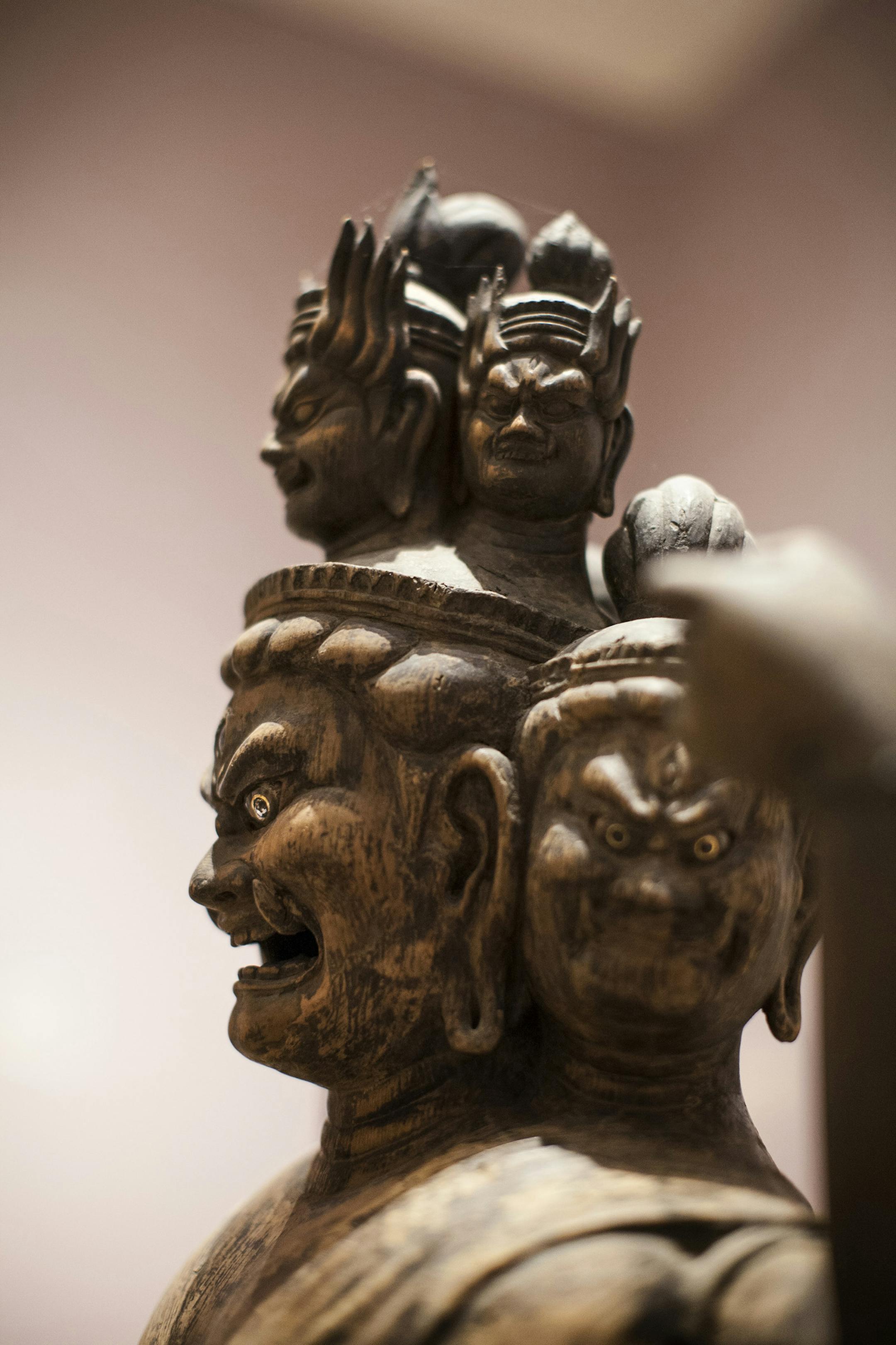 Daiitoku myoo, a 13th-century sculpture of the Buddhist Wisdom King, is on display in The Audacious Eye: Japanese Art from the Clark Collections at the Minneapolis Institute of Arts September 20, 2013. The exhibition opens October 6 and runs through January 12, 2014. (Courtney Perry/Special to the Star Tribune)