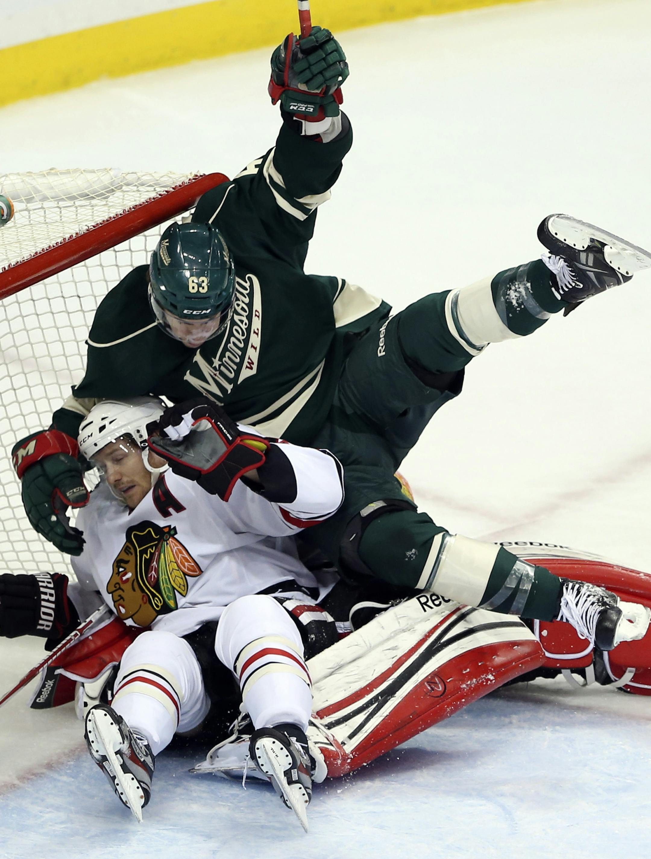 The Minnesota Wild faced the Chicago Blackhawks in game four of their NHL Western Conference quarterfinal playoff series Tuesday night, May 7, 2013 at Xcel Energy Center in St. Paul, Minn. ] JEFF WHEELER ‚Ä¢ jeff.wheeler@startribune.com