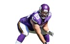 Minnesota Vikings center John Sullivan (65) during the second half of an NFL football game against the Tampa Bay Buccaneers on Sunday, Oct. 26, 2014, 