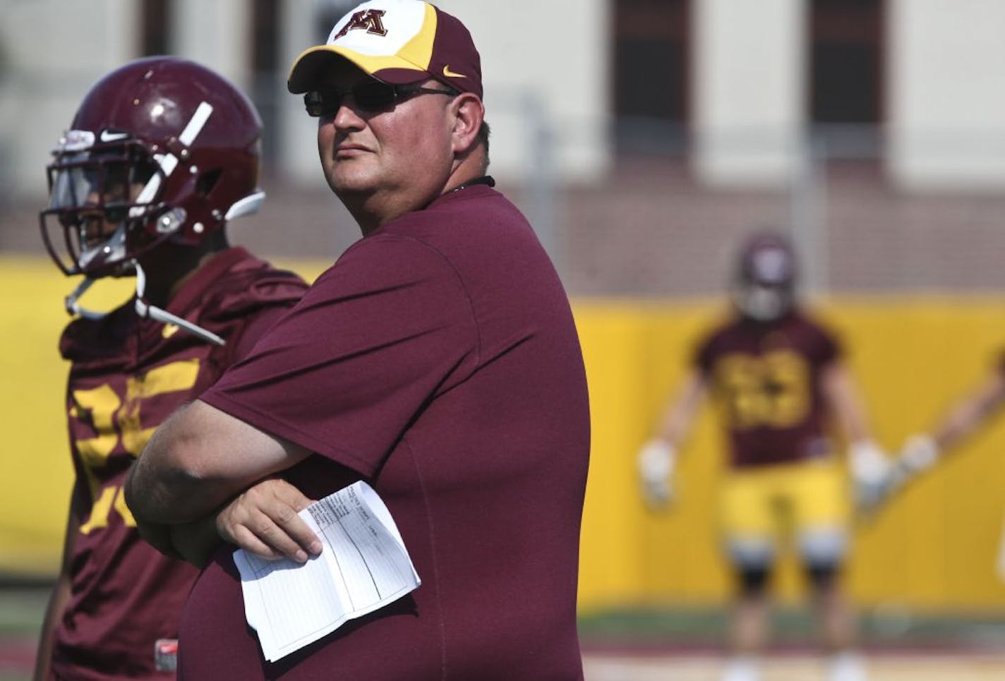 Gophers defensive coordinator Tracy Claeys