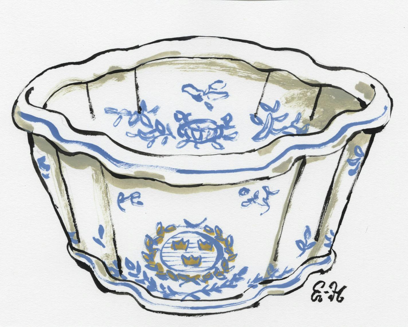 A Gustavian cachepot from American Swedish Institute Museum Gift Shop.