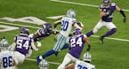 The Vikings defense had trouble corralling Tony Pollard and the rest of the Cowboys offense on Sunday. 
