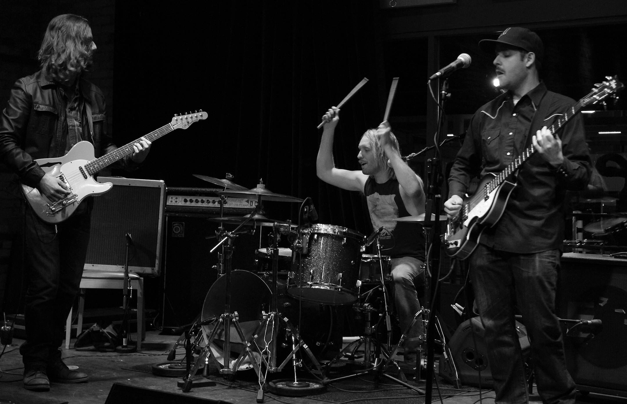 Bianca Rhodes Flasher, from left: Jackson Atkins, Josh Miller, Andy Meuwissen