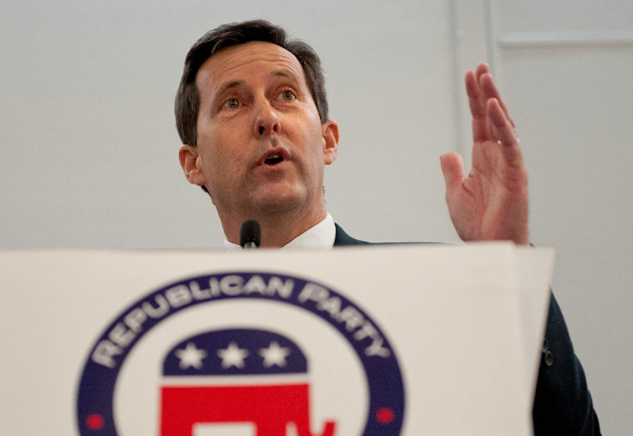 New Republican Party chair Keith Downey/by Glen Stubbe