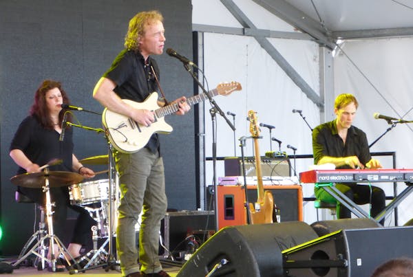 Low performed in July at the Eaux Claires music fest. From left, Mimi Parker, Alan Sparhawk and Steve Garrington.