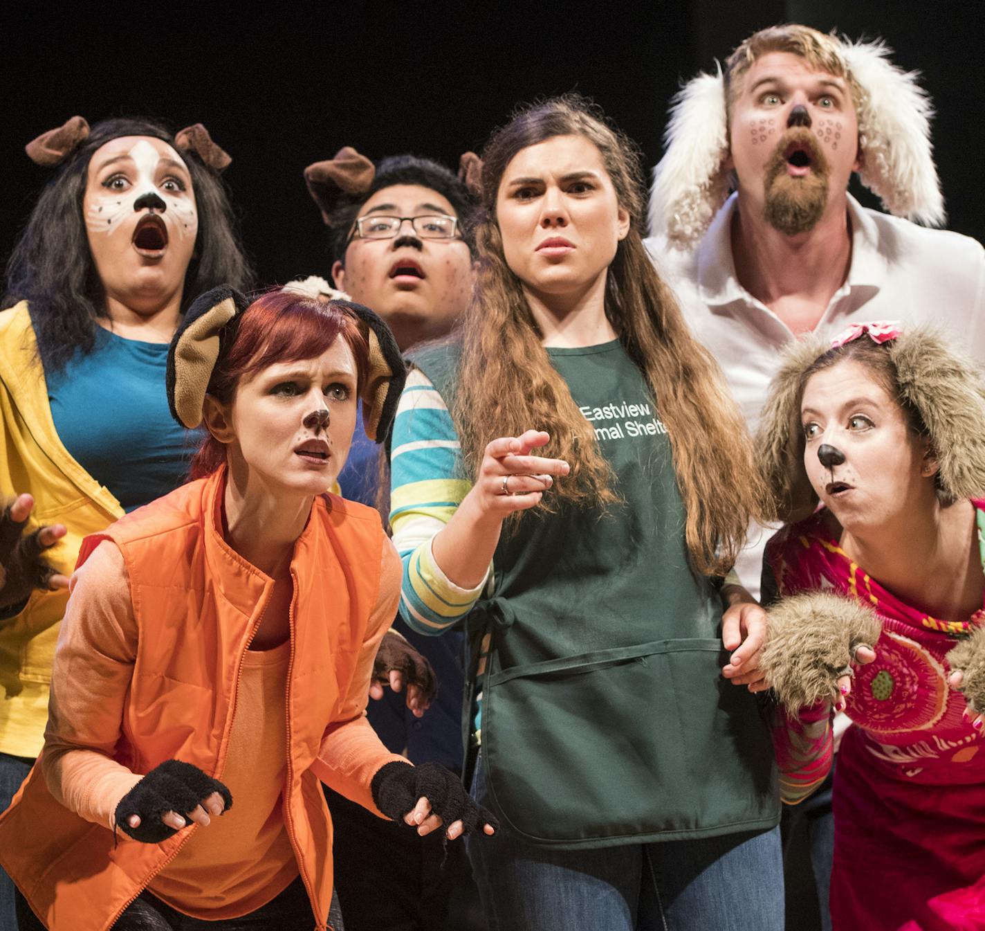 The cast of "The Pound: A Musical for the Dogs" previewed a scene from the production at the Rarig Center on Monday night. ] Isaac Hale &#xef; isaac.hale@startribune.com Theatre groups took the stage at the Rarig Center in Minneapolis, MN, on Monday, July 25, 2016, and previewed 3-minute acts the stage productions they'll be performing at the upcoming Fringe Festival. Approximately 30 groups took their turns showcasing productions with a variety of formats, topics and genres.