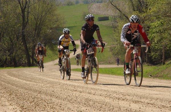 Gravel riders pushed on, taking on the hills and valleys of the Ragnarok 105-mile race in 2012.